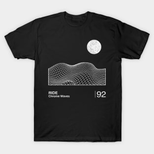 Chrome Waves / Minimalist Graphic Artwork Design T-Shirt